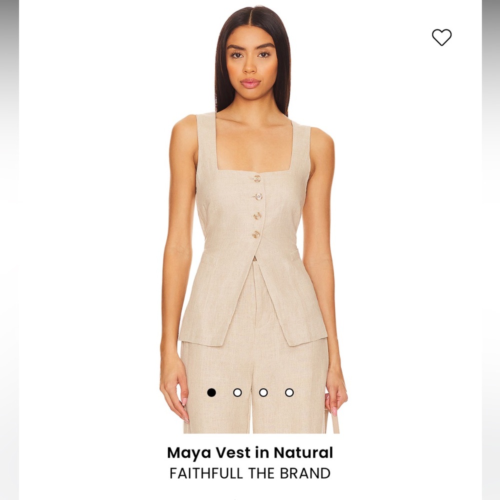 Faithful the Brand , size small Maya Vest in Natural from revolve